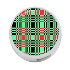 Bright Christmas Abstract Background Christmas Colors Of Red Green And Black Make Up This Abstract 4-port Usb Hub (two Sides)  by Simbadda