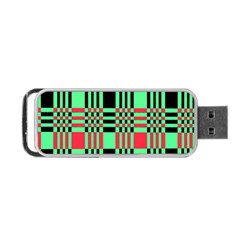 Bright Christmas Abstract Background Christmas Colors Of Red Green And Black Make Up This Abstract Portable Usb Flash (one Side) by Simbadda