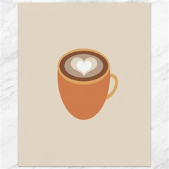 Artin Coffee Chocolate Brown Heart Love Canvas 16  X 20   by Mariart