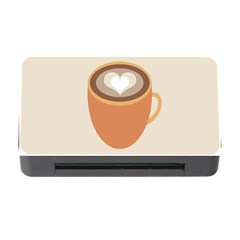 Artin Coffee Chocolate Brown Heart Love Memory Card Reader With Cf by Mariart