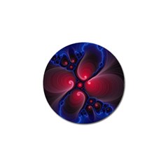 Color Fractal Pattern Golf Ball Marker (4 Pack) by Nexatart
