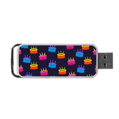 A Tilable Birthday Cake Party Background Portable Usb Flash (two Sides) by Nexatart