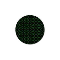 Green Black Pattern Abstract Golf Ball Marker (4 Pack) by Nexatart