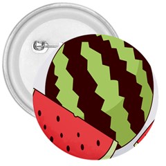 Watermelon Slice Red Green Fruite Circle 3  Buttons by Mariart