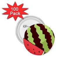 Watermelon Slice Red Green Fruite Circle 1 75  Buttons (100 Pack)  by Mariart