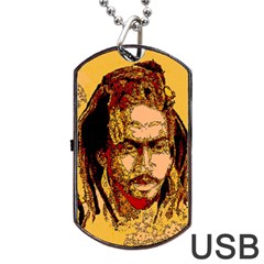 Bunnylinear Dog Tag Usb Flash (two Sides) by PosterPortraitsArt