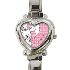 Easter Bunny  Heart Italian Charm Watch by Valentinaart