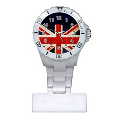 Flag Of Britain Grunge Union Jack Flag Background Plastic Nurses Watch by Nexatart