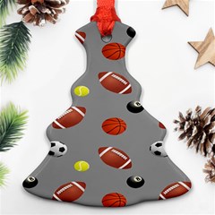 Balltiled Grey Ball Tennis Football Basketball Billiards Ornament (christmas Tree)  by Mariart