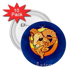Zodiac Aries 2 25  Buttons (10 Pack)  by Mariart
