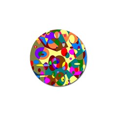Abstract Digital Circle Computer Graphic Golf Ball Marker (4 Pack) by Nexatart