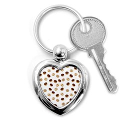 Donuts Pattern Key Chains (heart)  by Valentinaart