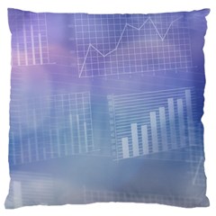 Business Background Blue Corporate Large Cushion Case (two Sides) by Nexatart