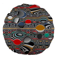Changing Forms Abstract Large 18  Premium Flano Round Cushions by digitaldivadesigns