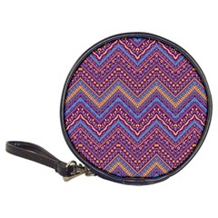 Colorful Ethnic Background With Zig Zag Pattern Design Classic 20-cd Wallets by TastefulDesigns
