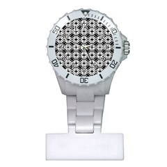 Geometric Modern Baroque Pattern Plastic Nurses Watch by dflcprints