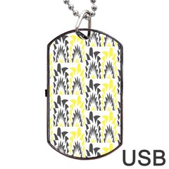 Tricolored Geometric Pattern Dog Tag Usb Flash (two Sides) by linceazul