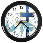 Easter Clip Art Free Religious Wall Clocks (Black) Front