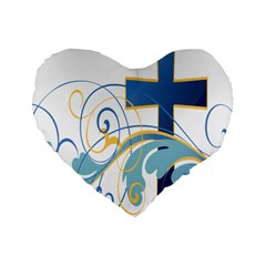 Easter Clip Art Free Religious Standard 16  Premium Heart Shape Cushions by Mariart