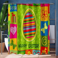 Happy Easter Butterfly Love Flower Floral Color Rainbow Shower Curtain 60  X 72  (medium)  by Mariart
