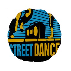 Street Dance R&b Music Standard 15  Premium Flano Round Cushions by Mariart