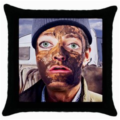 Shitfaced Throw Pillow Case (black) by RakeClag