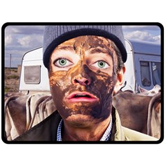 Shitfaced Double Sided Fleece Blanket (large)  by RakeClag
