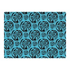 Turquoise Pattern Double Sided Flano Blanket (mini)  by linceazul