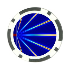 Light Neon Blue Poker Chip Card Guard by Mariart