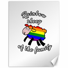 Rainbow Sheep Canvas 12  X 16   by Valentinaart