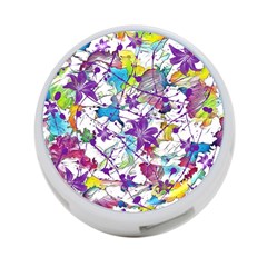 Lilac Lillys 4-port Usb Hub (one Side) by designworld65