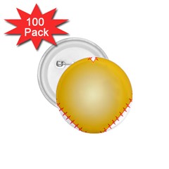 Heart Rhythm Gold Red 1 75  Buttons (100 Pack)  by Mariart