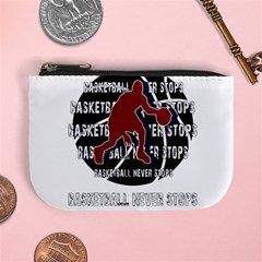 Basketball Never Stops Mini Coin Purses by Valentinaart