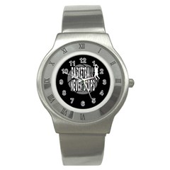Basketball Never Stops Stainless Steel Watch by Valentinaart