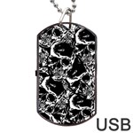 Skulls pattern Dog Tag USB Flash (Two Sides) Back