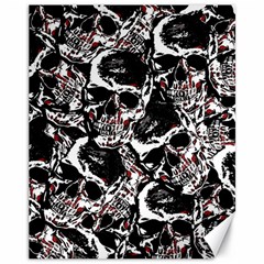 Skull Pattern Canvas 11  X 14   by ValentinaDesign