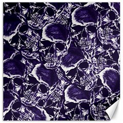 Skull Pattern Canvas 16  X 16   by ValentinaDesign