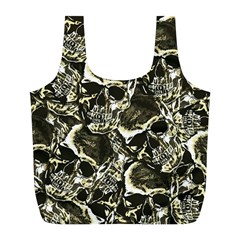 Skull Pattern Full Print Recycle Bags (l)  by ValentinaDesign
