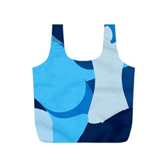 Blue Polka Full Print Recycle Bags (s)  by Mariart