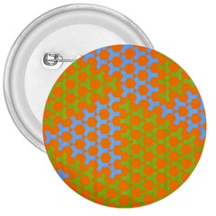 Green Blue Orange 3  Buttons by Mariart