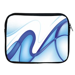 Glittering Abstract Lines Blue Wave Chefron Apple Ipad 2/3/4 Zipper Cases by Mariart