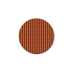 Hawthorn Sharkstooth Triangle Green Red Full Golf Ball Marker (10 Pack) by Mariart