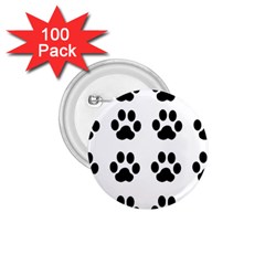 Claw Black Foot Chat Paw Animals 1 75  Buttons (100 Pack)  by Mariart