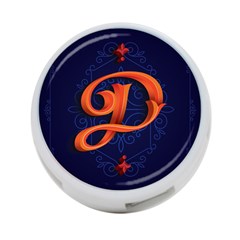 Marquis Love Dope Lettering Blue Red Orange Alphabet P 4-port Usb Hub (one Side) by Mariart
