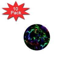 Saga Colors Rainbow Stone Blue Green Red Purple Space 1  Mini Buttons (10 Pack)  by Mariart