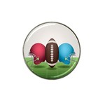Helmet Ball Football America Sport Red Brown Blue Green Hat Clip Ball Marker (4 pack) Front