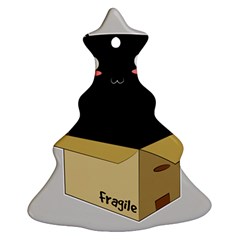 Black Cat In A Box Christmas Tree Ornament (two Sides) by Catifornia