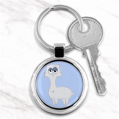 Grumpy Persian Cat Llama Key Chains (round)  by Catifornia