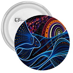 Fish Out Of Water Monster Space Rainbow Circle Polka Line Wave Chevron Star 3  Buttons by Mariart