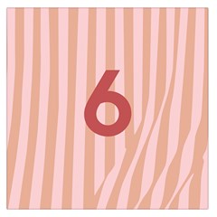 Number 6 Line Vertical Red Pink Wave Chevron Large Satin Scarf (square) by Mariart